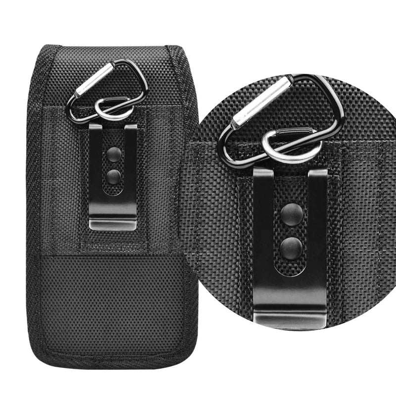 Bolsa para celular com clipe de cinto e capa para celular de 3,5 a 6,3 polegadas, capa Oxford para iPhone 12, 11 Pro SE 2020, 8, 7, 6 Plus, Samsung