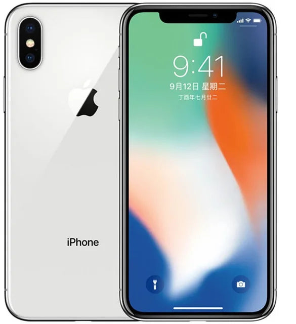 Apple iPhone X original desbloqueado, Face ID, 64 GB/256 GB de ROM, 5,8", 3 GB de RAM, 12 MP Hexa Core, iOS A11, câmera traseira dupla, 4G LTE, celular
