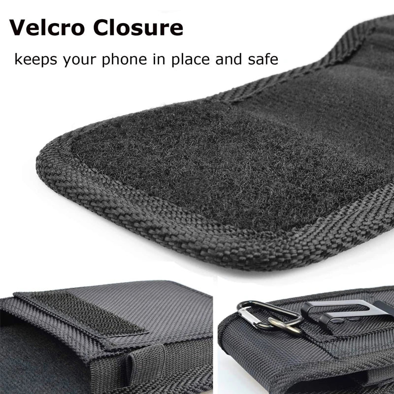 Bolsa para celular com clipe de cinto e capa para celular de 3,5 a 6,3 polegadas, capa Oxford para iPhone 12, 11 Pro SE 2020, 8, 7, 6 Plus, Samsung