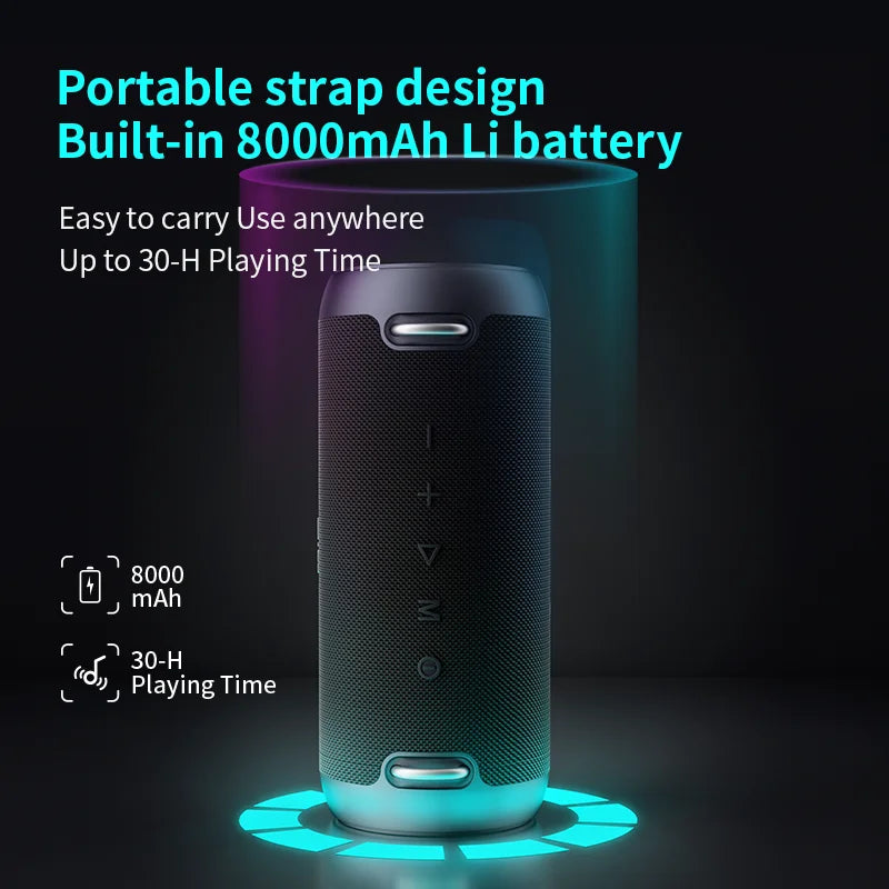 Caixa de som Bluetooth Mifa A90 com potência de saída de 60 W e amplificador classe D, excelente desempenho de graves, caixa de som para camping