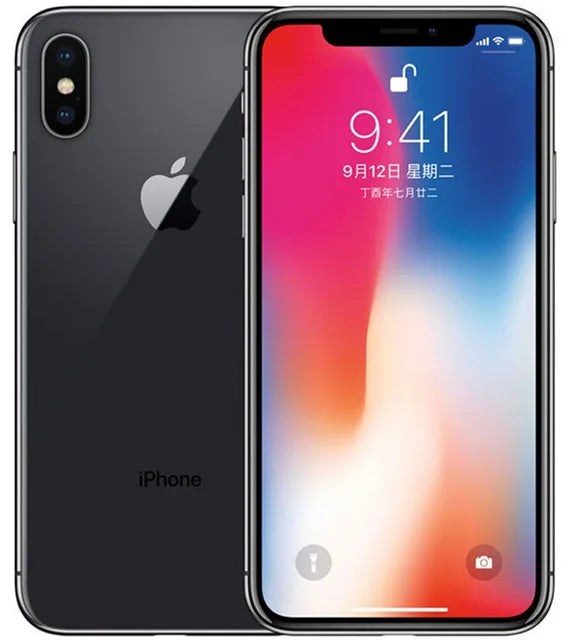 Apple iPhone X original desbloqueado, Face ID, 64 GB/256 GB de ROM, 5,8", 3 GB de RAM, 12 MP Hexa Core, iOS A11, câmera traseira dupla, 4G LTE, celular