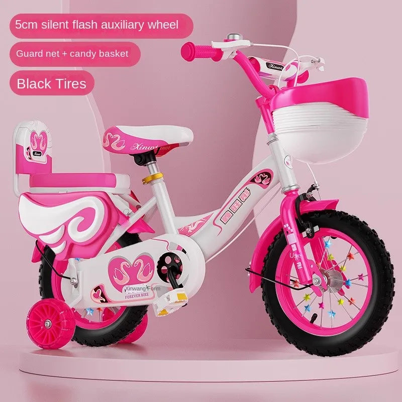 Bicicleta infantil TULX, dobrável, fofa, para crianças de 3 a 9 anos, com rodas auxiliares, 12/14/16/18/20 polegadas, masculina e feminina, nova