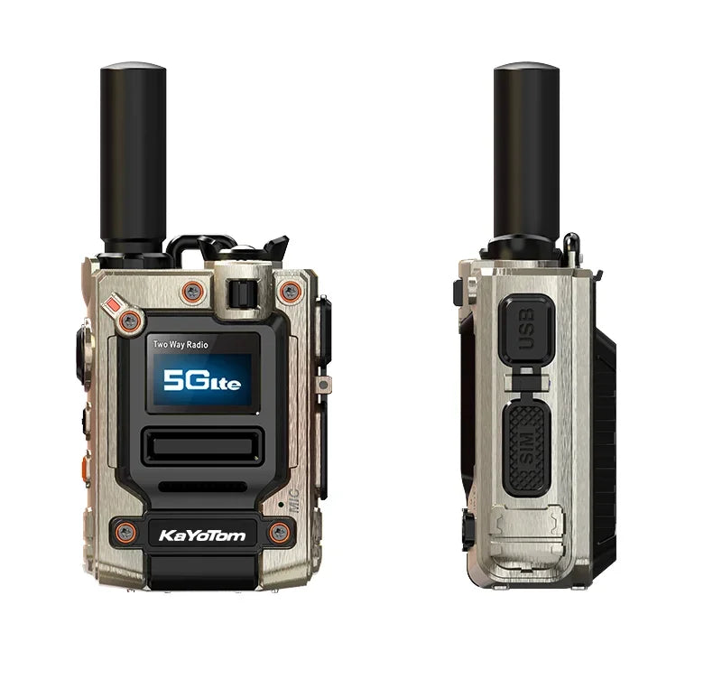 Walkie-talkie KaYoTom M08, longo alcance de 5000 km, rádio de rede 4G LTE POC, cartão SIM, walkie-talkie, rádio bidirecional