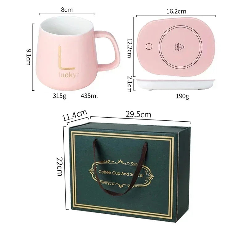 Aquecedor de canecas de café 55°C, almofada aquecedora de copos, aquecimento de temperatura constante, conjunto de tapetes elétricos para canecas, leite, chá, água, escritório doméstico