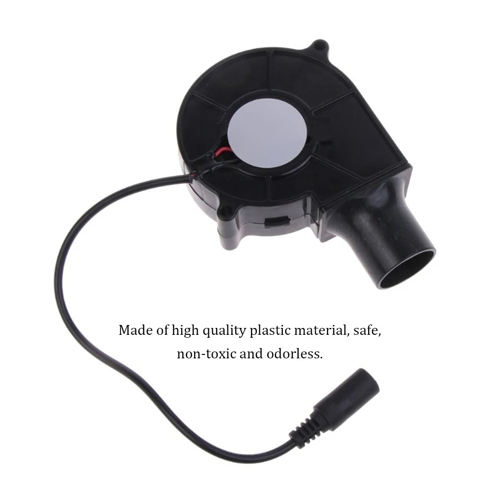 Ventilador para churrasco de 220 V, motor de sopro pequeno com coletor de ar, velocidade ajustável, ferramenta de cozinha, plugue EUA/UE, soprador de churrasco portátil para acampamento