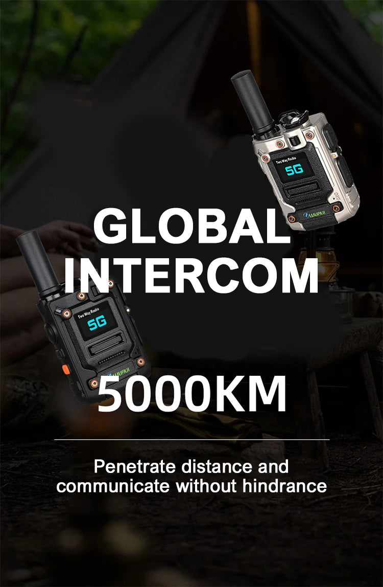 Walkie-talkie KaYoTom M08, longo alcance de 5000 km, rádio de rede 4G LTE POC, cartão SIM, walkie-talkie, rádio bidirecional