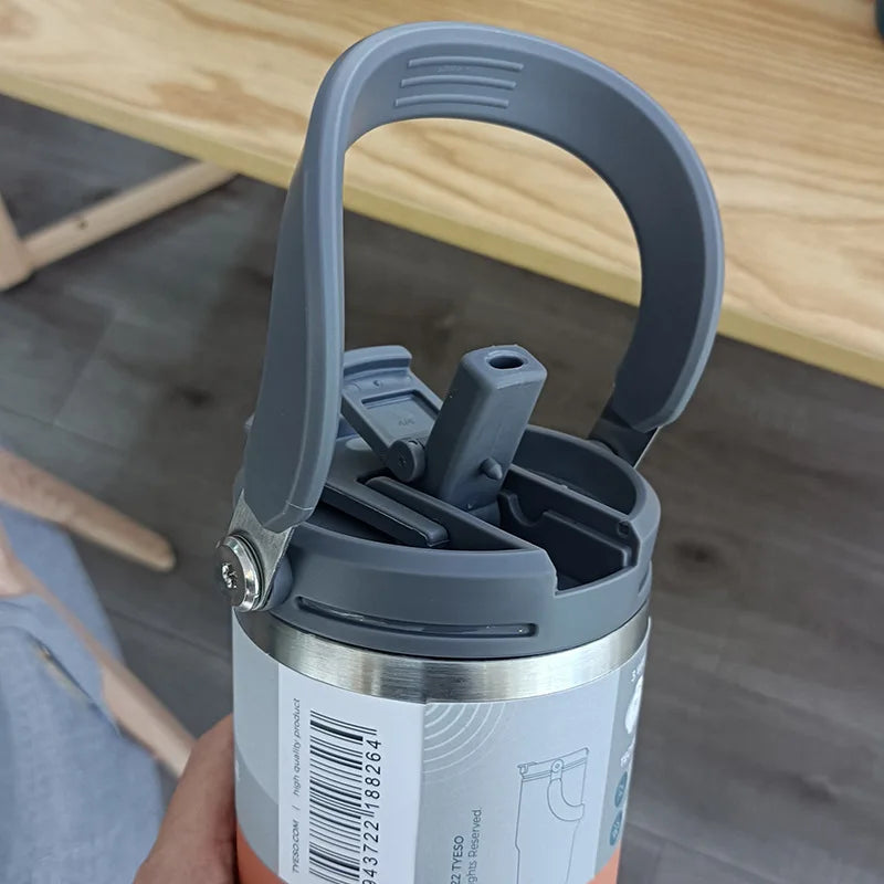 Caneca térmica de aço inoxidável Tyeso Coffee Cup com isolamento duplo para viagem fria e quente, garrafa térmica para carro