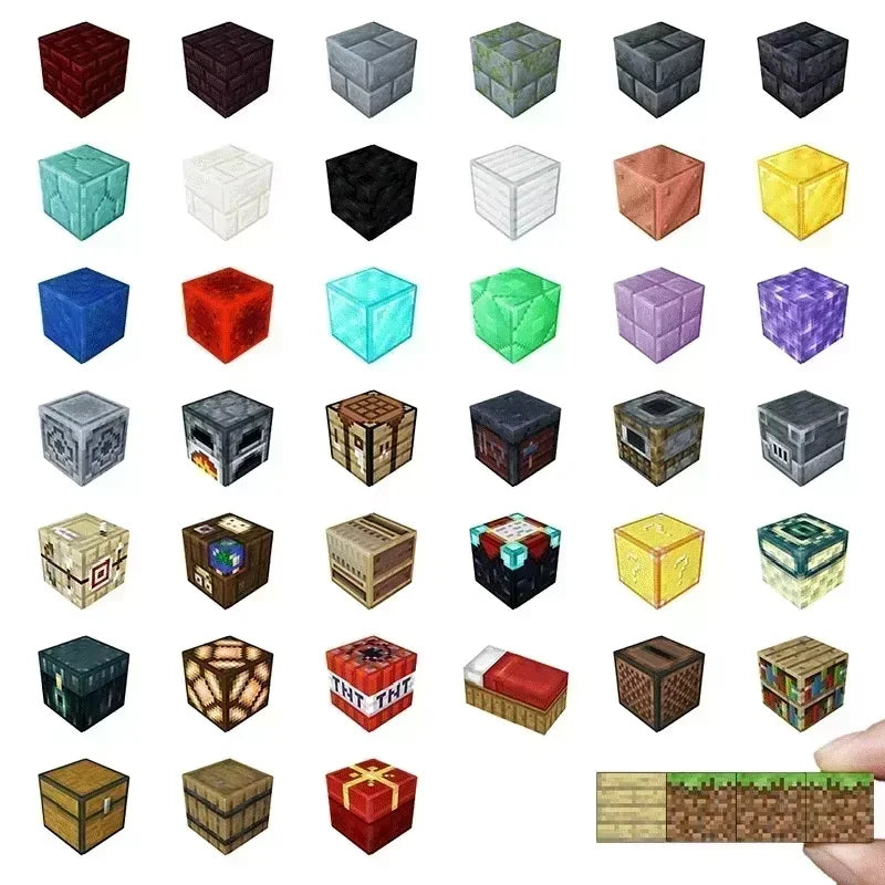 Blocos de construção magnéticos Mine World Cube Conjunto de ímãs para crianças de 3 anos ou mais Modelo faça você mesmo Exercício de pensamento e criatividade para crianças Boneca de presente