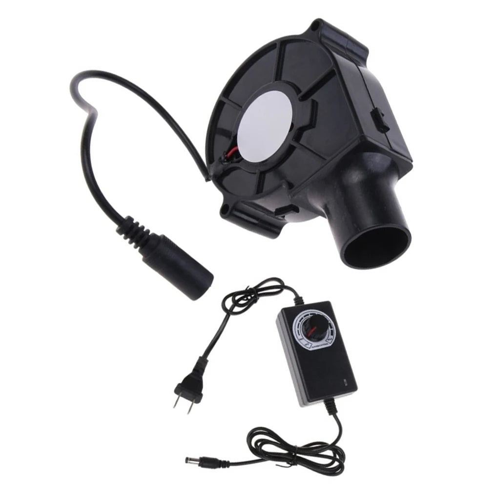 Ventilador para churrasco de 220 V, motor de sopro pequeno com coletor de ar, velocidade ajustável, ferramenta de cozinha, plugue EUA/UE, soprador de churrasco portátil para acampamento