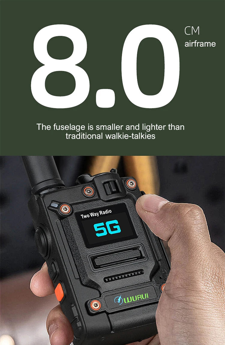 Walkie-talkie KaYoTom M08, longo alcance de 5000 km, rádio de rede 4G LTE POC, cartão SIM, walkie-talkie, rádio bidirecional