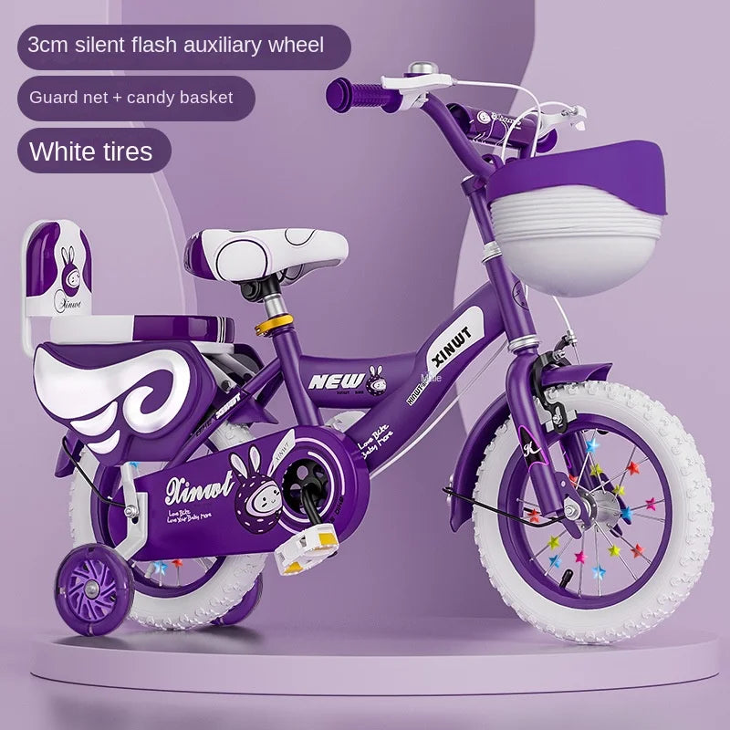 Bicicleta infantil TULX, dobrável, fofa, para crianças de 3 a 9 anos, com rodas auxiliares, 12/14/16/18/20 polegadas, masculina e feminina, nova