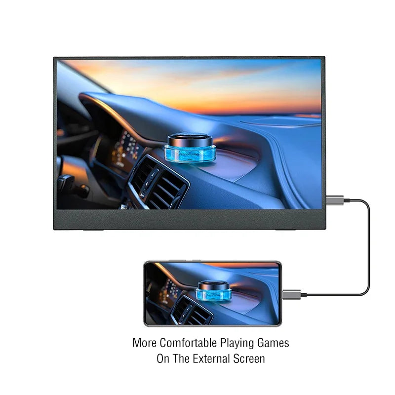 Anmite 16 polegadas 2K monitor portátil 165Hz/130Hz 1600P HDR luz azul baixa para XBox PS4 / 5 Switch telefone celular PC Loptop extensão