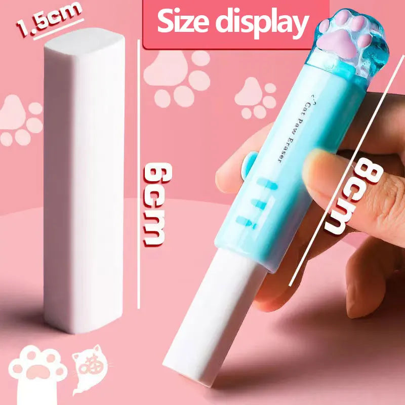 Borracha retrátil kawaii gato fofo coreano papelaria borracha desenho borrachas material escolar infantil escritório