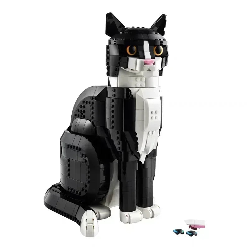 2024 Novo 43247 Jovem Leão Smoking Gato 21349 Modelo Exibição Decoração Conjunto Blocos de Construção Tijolos Brinquedos para crianças Presente de Natal