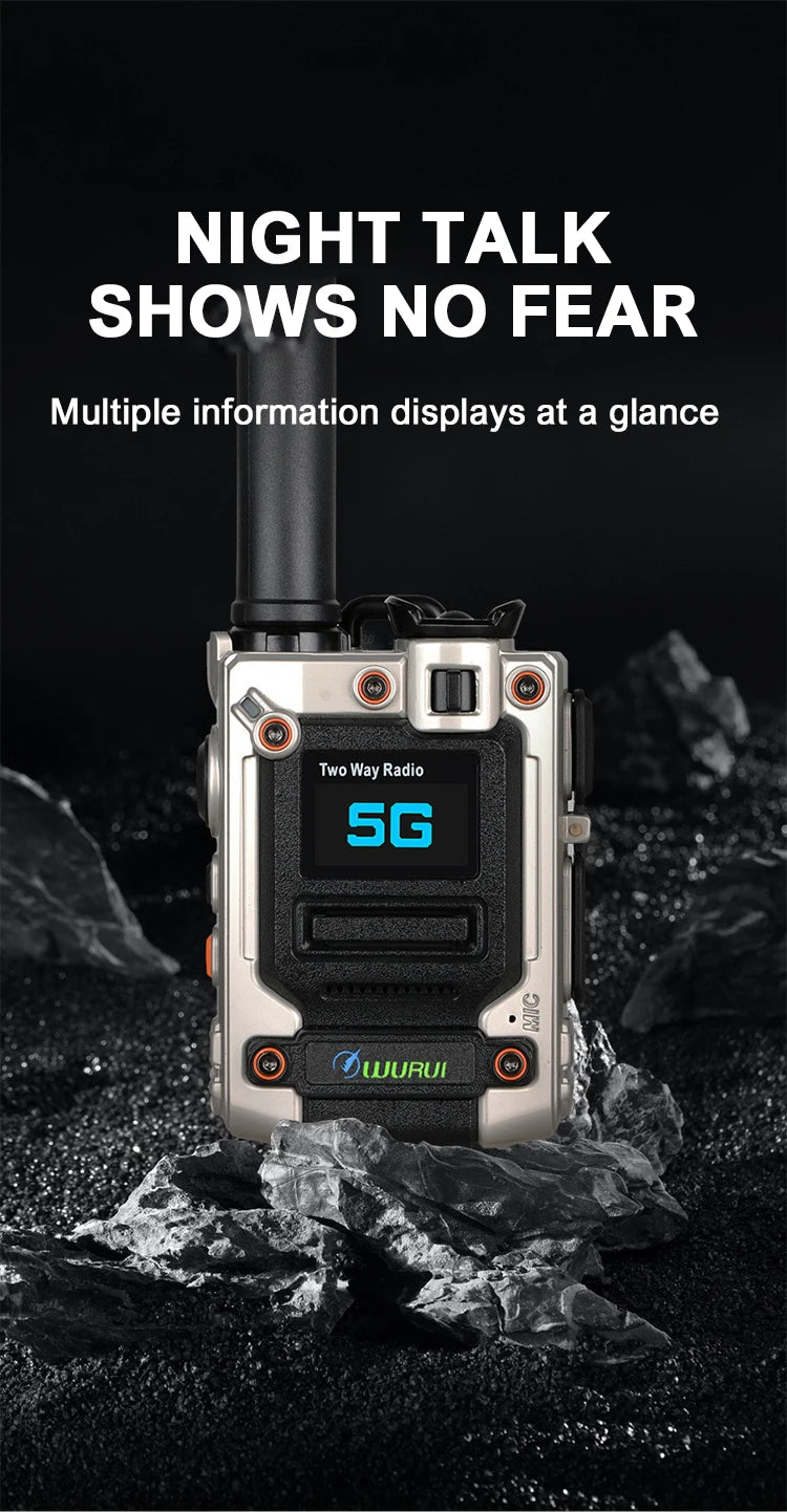 Walkie-talkie KaYoTom M08, longo alcance de 5000 km, rádio de rede 4G LTE POC, cartão SIM, walkie-talkie, rádio bidirecional