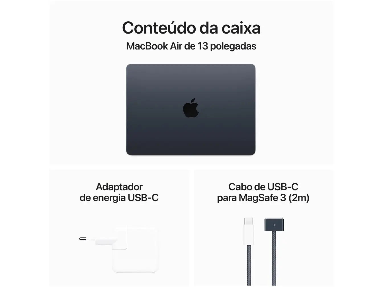 Apple Macbook Air 13” M3 16GB RAM 512GB SSD - Meia-noite