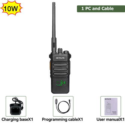 Retevis RT86 Walkie Talkie Rádio bidirecional profissional Walkie Talkie de longo alcance Rádio de comunicação UHF para negócios ao ar livre