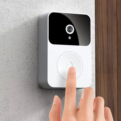 Campainha inteligente sem fio HD inteligente para casa inteligente com câmera de vídeo, veja pelo celular recarregável