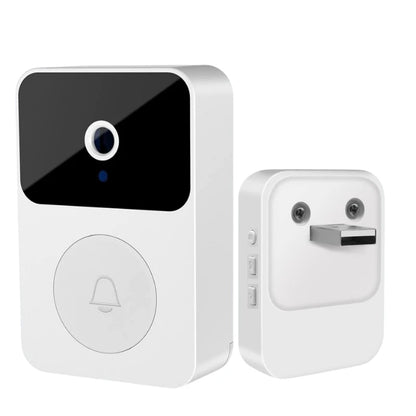 Campainha inteligente sem fio HD inteligente para casa inteligente com câmera de vídeo, veja pelo celular recarregável