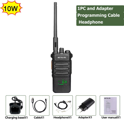 Retevis RT86 Walkie Talkie Rádio bidirecional profissional Walkie Talkie de longo alcance Rádio de comunicação UHF para negócios ao ar livre
