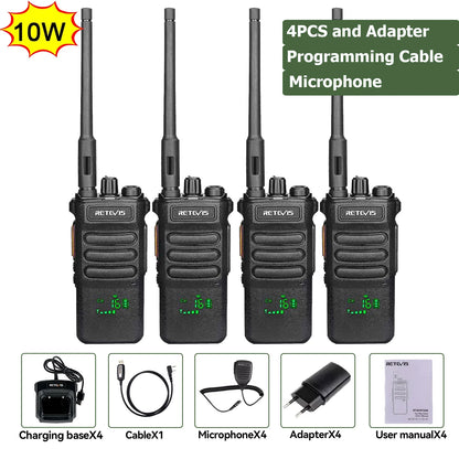 Retevis RT86 Walkie Talkie Rádio bidirecional profissional Walkie Talkie de longo alcance Rádio de comunicação UHF para negócios ao ar livre
