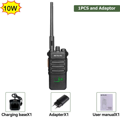 Retevis RT86 Walkie Talkie Rádio bidirecional profissional Walkie Talkie de longo alcance Rádio de comunicação UHF para negócios ao ar livre