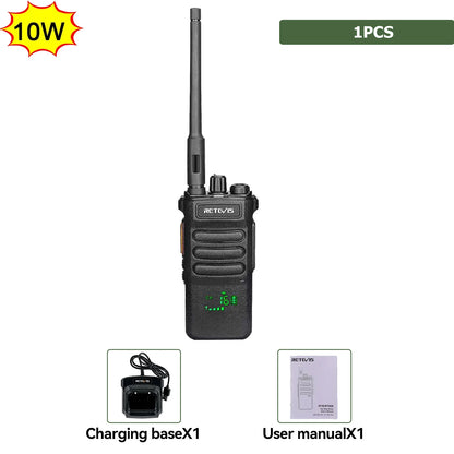 Retevis RT86 Walkie Talkie Rádio bidirecional profissional Walkie Talkie de longo alcance Rádio de comunicação UHF para negócios ao ar livre