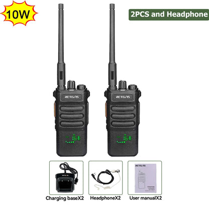 Retevis RT86 Walkie Talkie Rádio bidirecional profissional Walkie Talkie de longo alcance Rádio de comunicação UHF para negócios ao ar livre