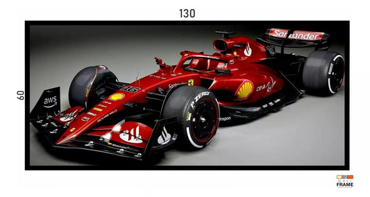 Quadro Decorativo F1 Corrida Gp Ferrari Carro 130x60 Moldura