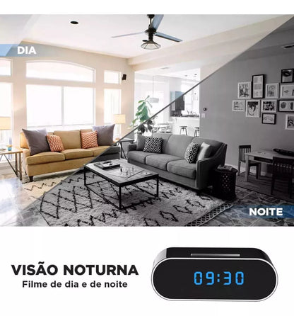 Câmera E Relógio Espião Com Visão Noturna Wifi Hd