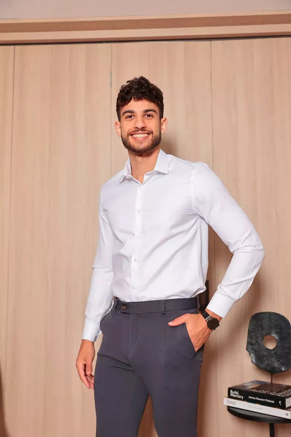 Camisa Social Masculina Slim Fit Premium Pronta Entrega
