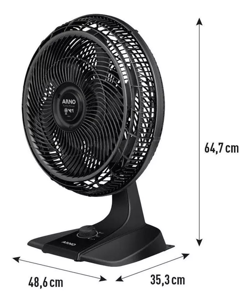 Ventilador Arno Turbo Force 2 em 1 Preto VF42