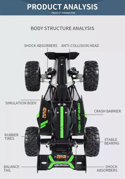 1:18 Carro De Corrida Escalada Off-road De Alta Velocidade