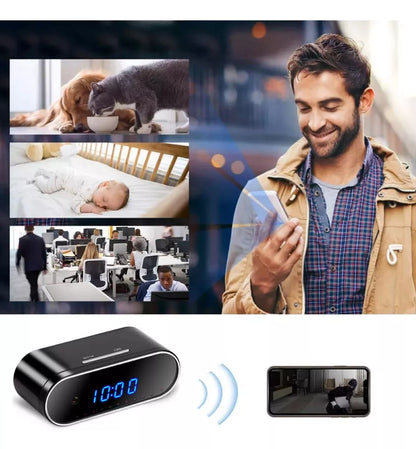 Câmera E Relógio Espião Com Visão Noturna Wifi Hd