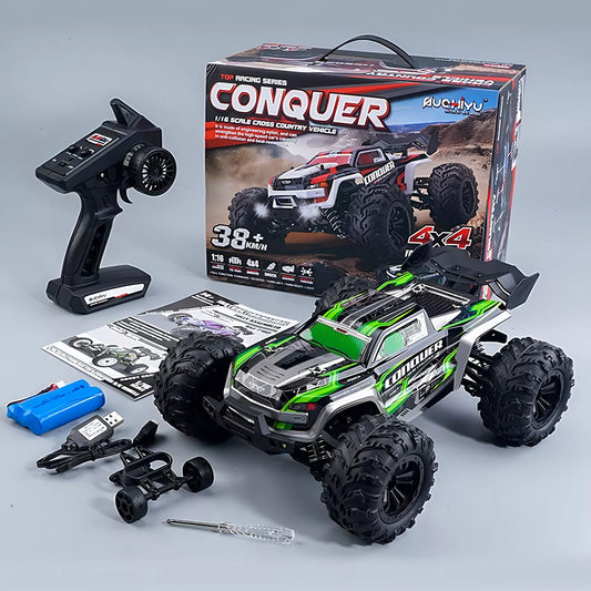 Buggy De Controle Remoto Brinquedo Alta Velocidade 50km 4x4 Cor Verde Personagem Veiculo de alta velocidade