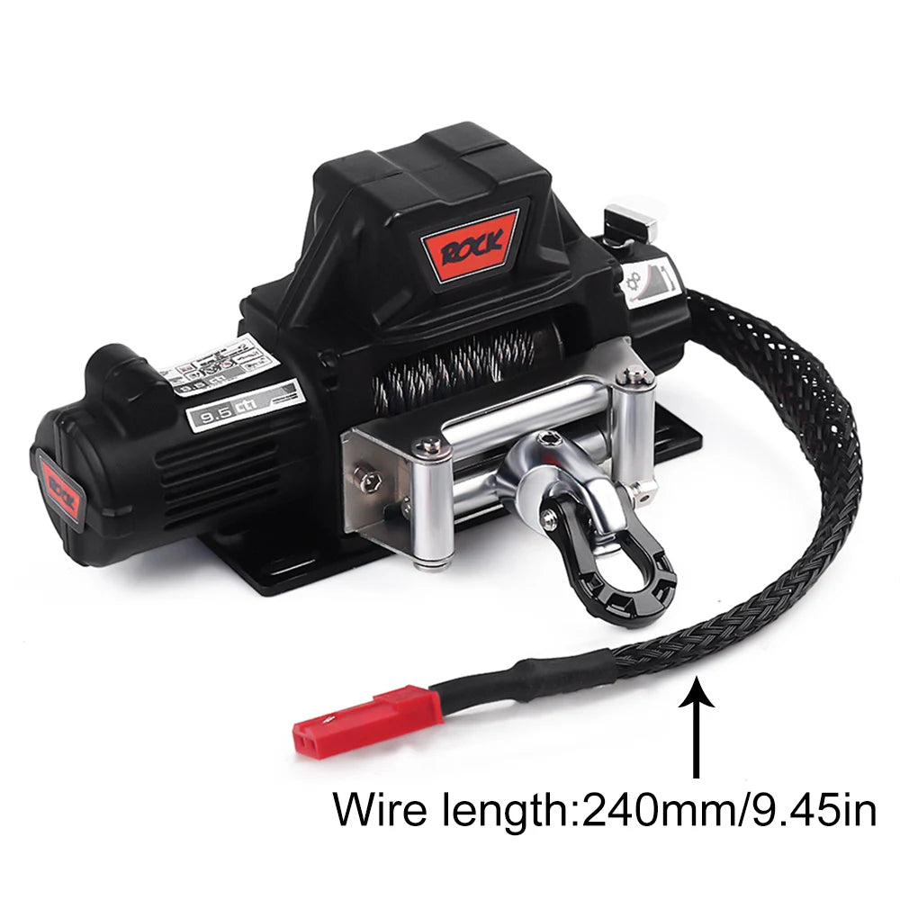 Sistema de controle remoto sem fio INJORA Metal Winch para carro de controle remoto 1:10 RC Crawler Axial SCX10 90046 TRX4 TRX6 Gen8 peças de atualização