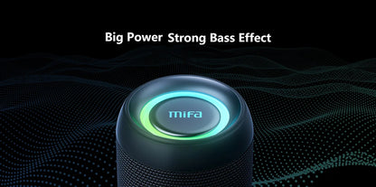 Caixa de som Bluetooth Mifa A90 com potência de saída de 60 W e amplificador classe D, excelente desempenho de graves, caixa de som para camping