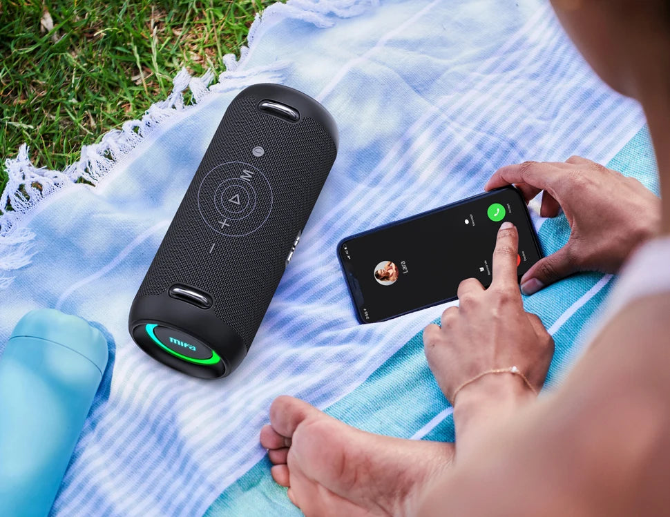 Caixa de som Bluetooth Mifa A90 com potência de saída de 60 W e amplificador classe D, excelente desempenho de graves, caixa de som para camping