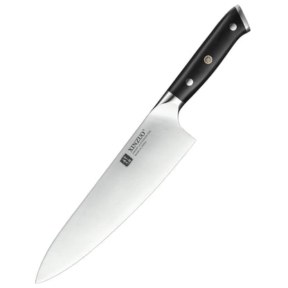 XINZUO Faca de Chef de 8,5'' de Alto Carbono DIN 1.4116 Facas de Cozinha Alemãs de Aço Inoxidável para Fatiar, Utensílios para Carne com Cabo de Ébano