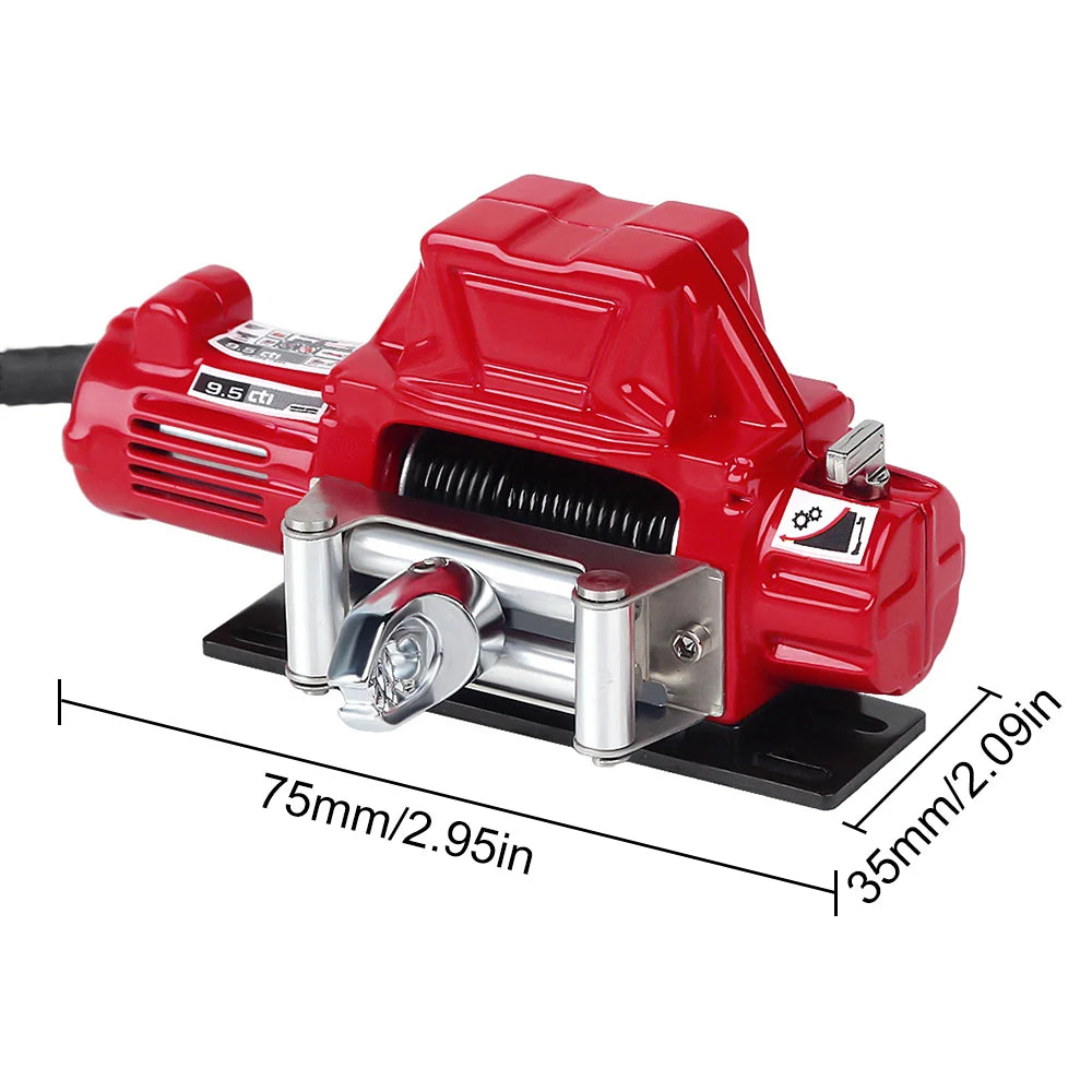 Sistema de controle remoto sem fio INJORA Metal Winch para carro de controle remoto 1:10 RC Crawler Axial SCX10 90046 TRX4 TRX6 Gen8 peças de atualização
