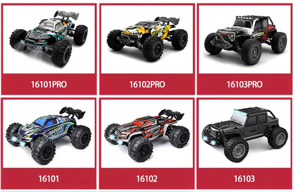 1:16 70 km/h ou 50 km/h 4WD RC Carro com controle remoto LED Carros de alta velocidade Drift Monster 4x4 Truck para crianças vs Wltoys 144001 Brinquedos