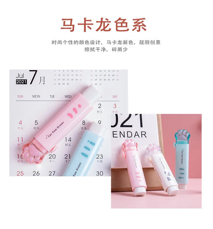 Borracha retrátil kawaii gato fofo coreano papelaria borracha desenho borrachas material escolar infantil escritório