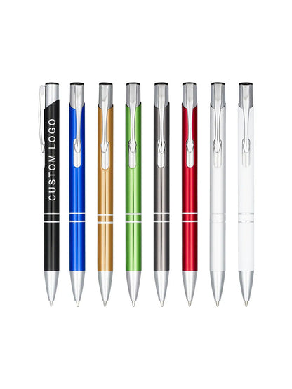 Caneta esferográfica de metal da moda, canetas esferográficas coloridas personalizadas, adicione logotipo, anuncie, brinde promocional, evento barato, brinde personalizado premium