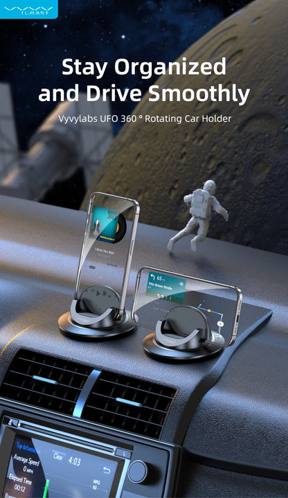Suporte de telefone para painel de carro vyvylabs com rotação de 360°, operação universal com uma mão, suporte universal para telefone para uso no carro