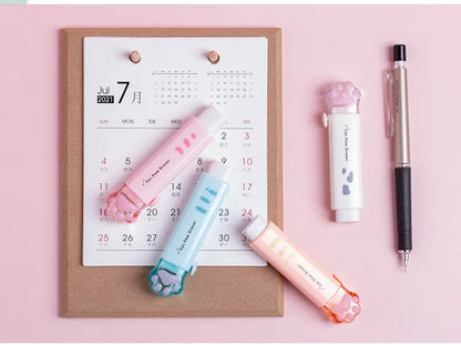 Borracha retrátil kawaii gato fofo coreano papelaria borracha desenho borrachas material escolar infantil escritório