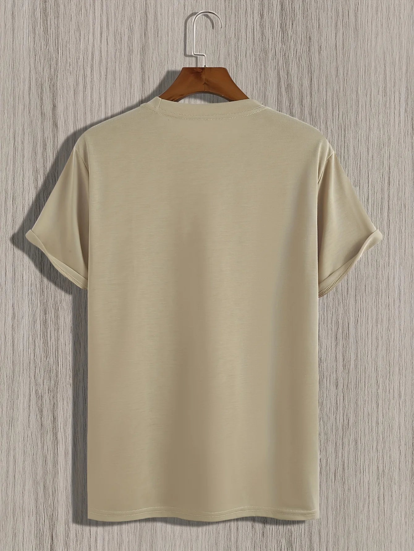 Camiseta masculina 100% algodão, folgada, de verão, com estampa de letras criativas PARIS, casual, slim fit, gola redonda, manga curta