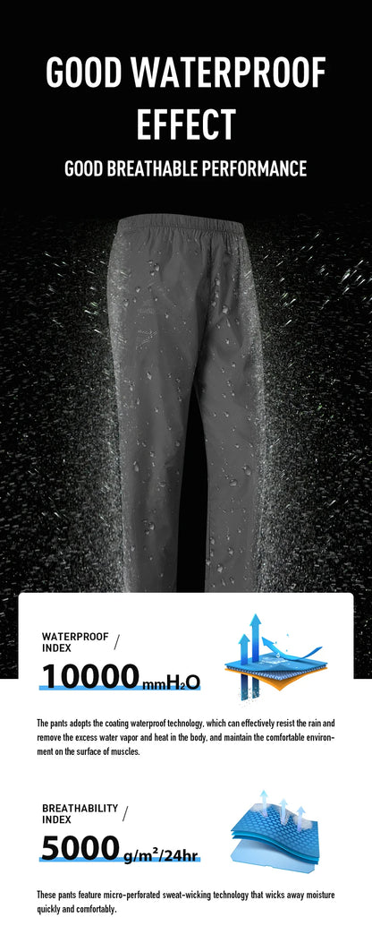 Calça de caminhada feminina e masculina LNGXO, calça impermeável para áreas externas, unissex, escalada, acampamento, esportes, secagem rápida, montanha, chuva, anti UV