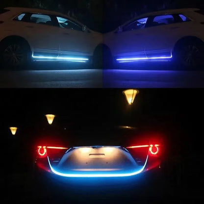 1 peça fita de LED dinâmica para capô de carro, guia universal para capô do motor, barra de luz decorativa, faróis automotivos, luz de circulação