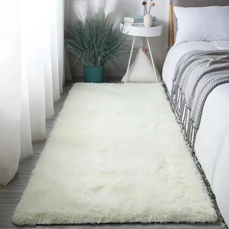 Tapetes fofinhos VIKAMA, tapetes felpudos para quarto, tapetes felpudos antiderrapantes, tapetes felpudos macios laváveis à máquina, tapetes modernos de pelúcia macia