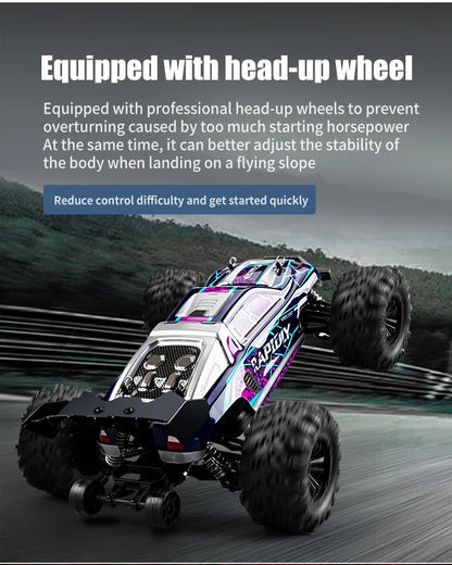1:16 70 km/h ou 50 km/h 4WD RC Carro com controle remoto LED Carros de alta velocidade Drift Monster 4x4 Truck para crianças vs Wltoys 144001 Brinquedos